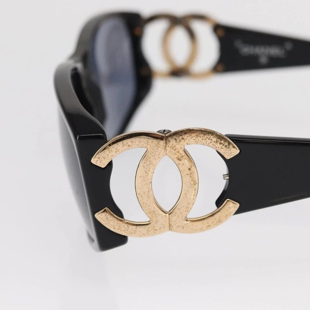 CHANEL Sunglasses plastic Black CC Auth BA9021 - Picture 8 of 14